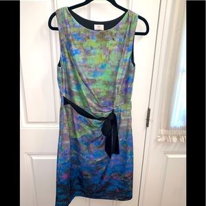 Monet inspired sheath dress Size 10, suzi chin for maggy boutique